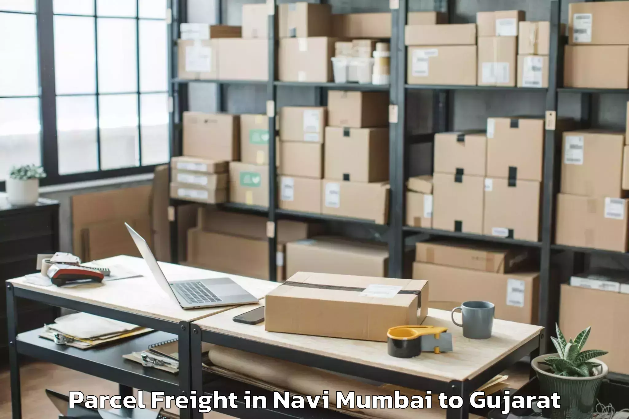 Top Navi Mumbai to Palanpur Parcel Freight Available